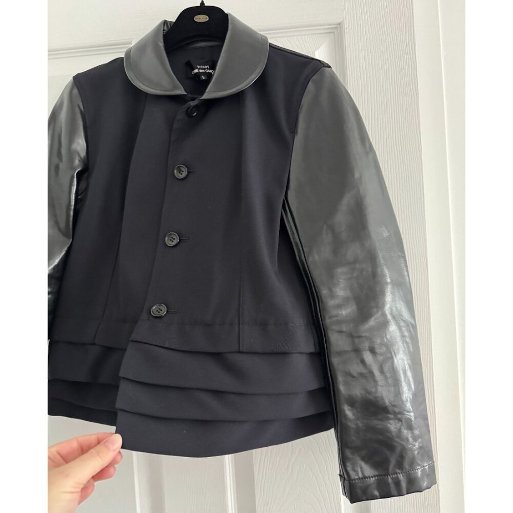 Tricot Comme des Garcons Varsity Jacket in Navy/Black, size Large (fits S/M!!) - Picture 7 of 7